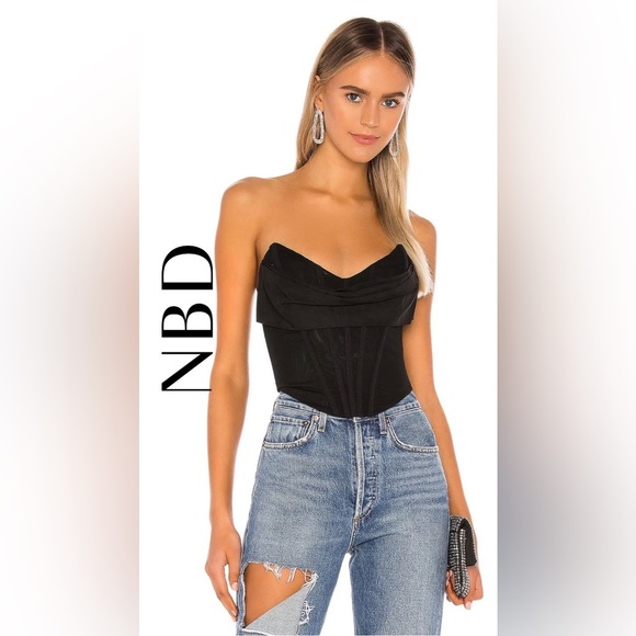 NBD Tops - REVOLVE NBD Hailee Bustier Top in Black